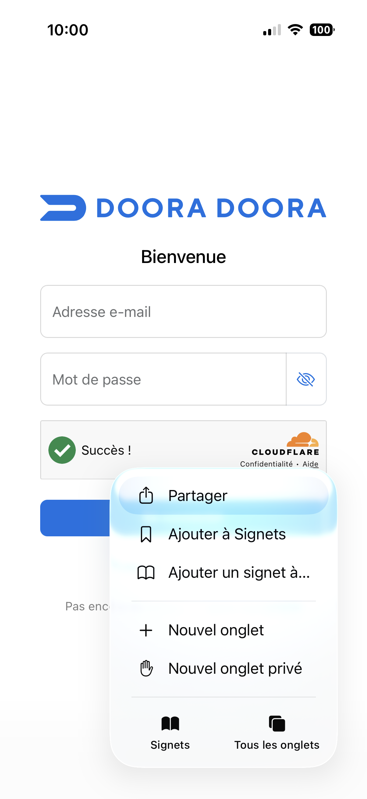 installer application DOORA DOORA étape 1